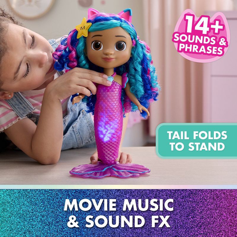 slide 2 of 5, Gabby's Dollhouse: The Movie, Sing & Shine Mermaid Gabby, Waterproof Mermaid Doll, Lights & Sounds, 1 ct
