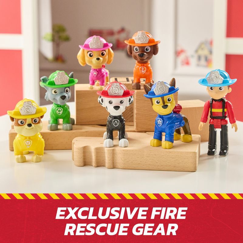 slide 2 of 6, PAW Patrol Fire Rescue Team Pack, 7 Collectible Figures - Ryder, Chase, Marshall, Skye, Rubble, Rocky & Zuma, 1 ct