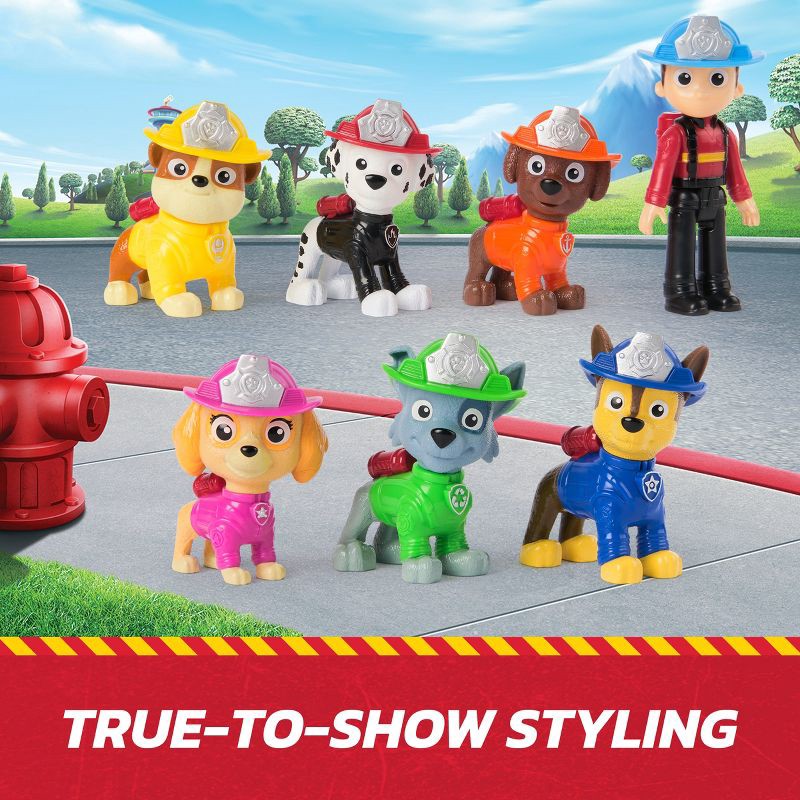 slide 5 of 6, PAW Patrol Fire Rescue Team Pack, 7 Collectible Figures - Ryder, Chase, Marshall, Skye, Rubble, Rocky & Zuma, 1 ct