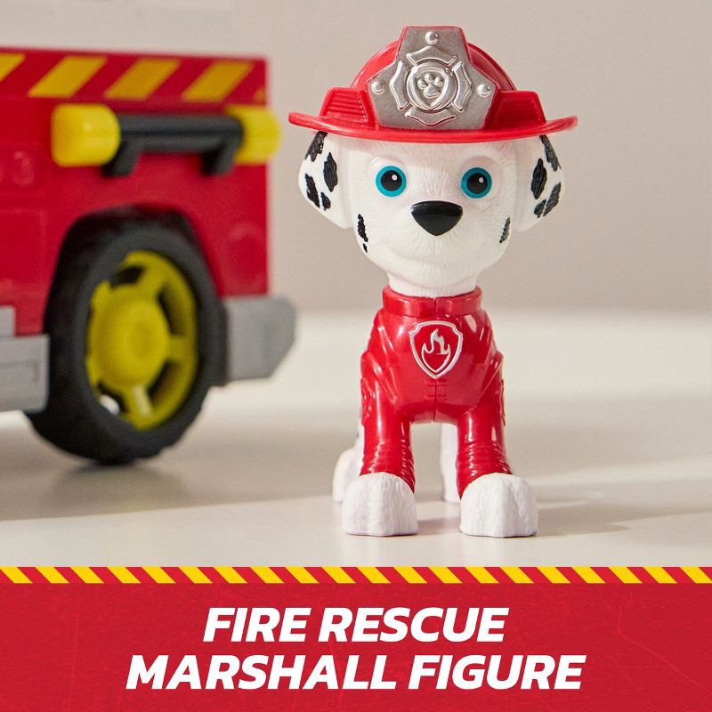 slide 2 of 9, PAW Patrol Fire Rescue: Marshall's Rescue Fire Engine with Figure, Launcher & Accessories, 1 ct