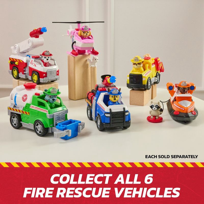 slide 4 of 9, PAW Patrol Fire Rescue: Marshall's Rescue Fire Engine with Figure, Launcher & Accessories, 1 ct
