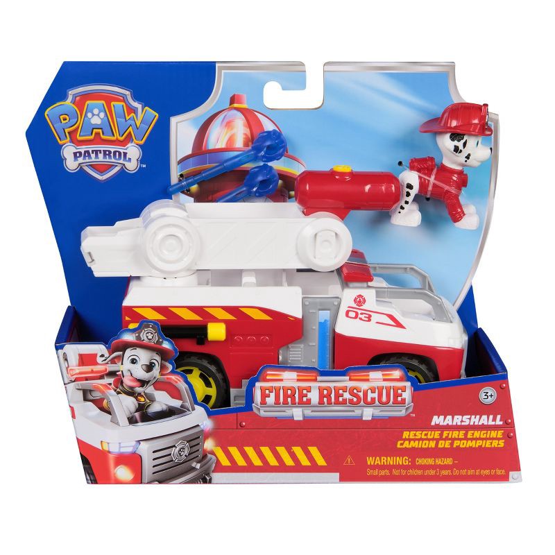slide 5 of 9, PAW Patrol Fire Rescue: Marshall's Rescue Fire Engine with Figure, Launcher & Accessories, 1 ct