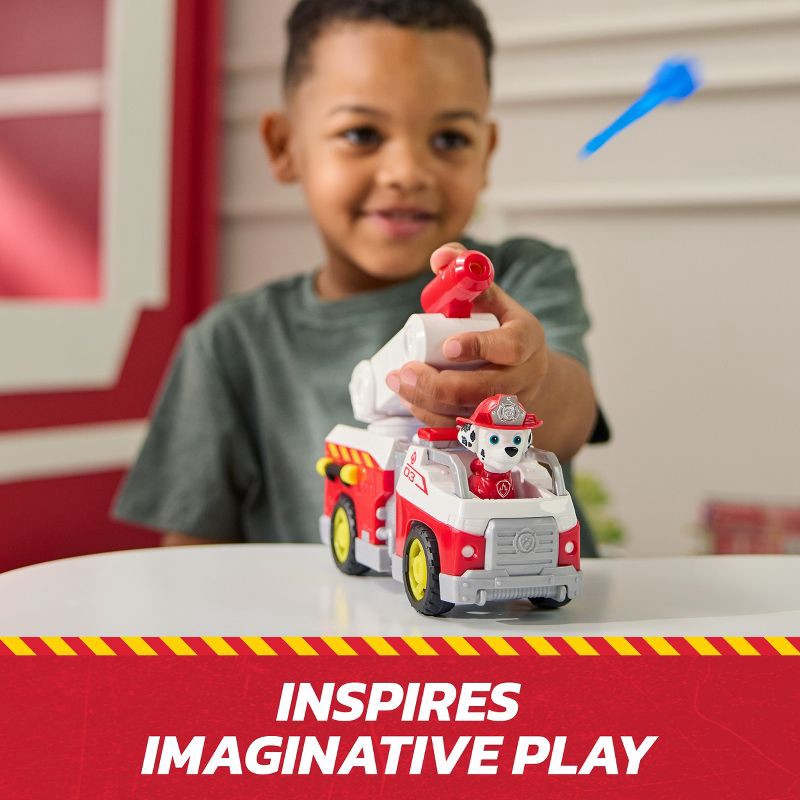 slide 6 of 9, PAW Patrol Fire Rescue: Marshall's Rescue Fire Engine with Figure, Launcher & Accessories, 1 ct