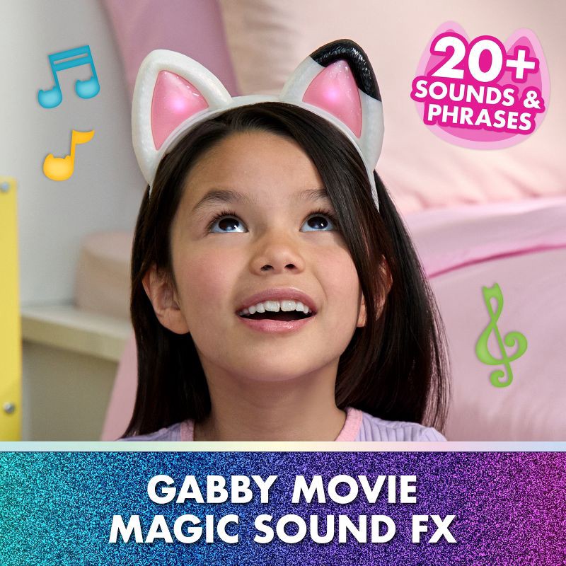 slide 2 of 6, Gabby's Dollhouse: The Movie, Meow-Mazing Interactive Ears Headband, 3 Play-Modes, Lights & Sounds, 1 ct