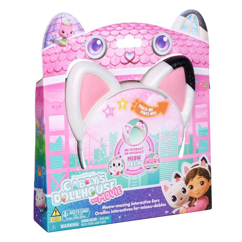 slide 6 of 6, Gabby's Dollhouse: The Movie, Meow-Mazing Interactive Ears Headband, 3 Play-Modes, Lights & Sounds, 1 ct