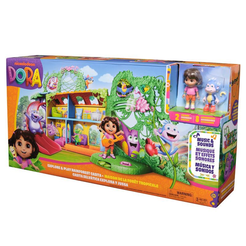 slide 2 of 10, Dora the Explorer Dora Explore & Play Rainforest Casita Playset, Dora & Boots Figures, Furniture, Sound Fx, 1 ct