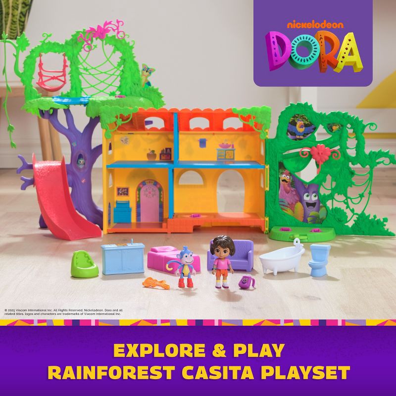 slide 3 of 10, Dora the Explorer Dora Explore & Play Rainforest Casita Playset, Dora & Boots Figures, Furniture, Sound Fx, 1 ct