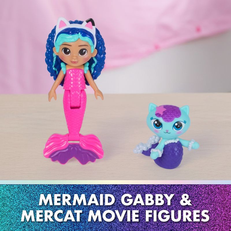 slide 3 of 10, Gabby's Dollhouse: The Movie, MerCat's Colorful Kitty Aquarium Playset with Figures & Accessories, 1 ct