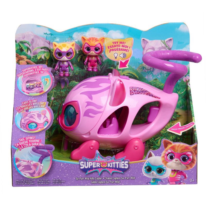 slide 7 of 7, SuperKitties Su-Purr Wild Kitty Copter Doll Playset - 3pk: Plastic Cat-Themed Toy Set with Three Pieces, 3 ct