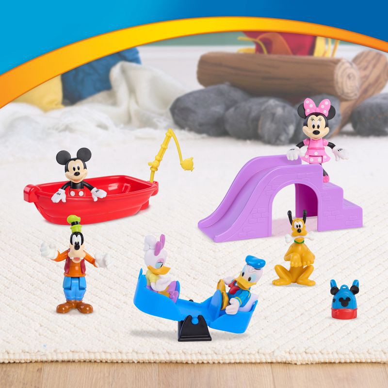 slide 2 of 9, Mickey Mouse Deluxe Action Figure: Set of 6, Plastic TV & Movies Theme, 12" Height, 1 ct