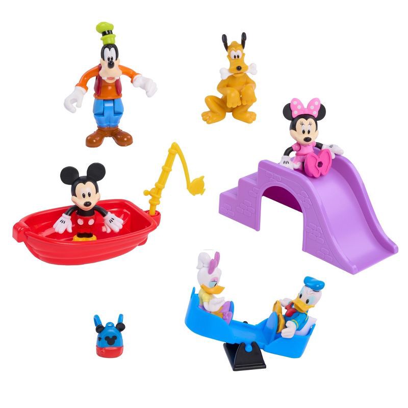 slide 3 of 9, Mickey Mouse Deluxe Action Figure: Set of 6, Plastic TV & Movies Theme, 12" Height, 1 ct