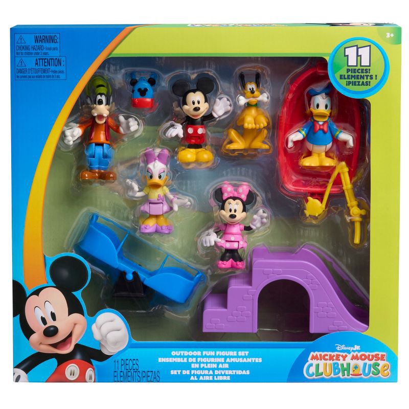 slide 1 of 9, Mickey Mouse Deluxe Action Figure: Set of 6, Plastic TV & Movies Theme, 12" Height, 1 ct