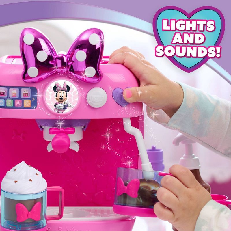 slide 3 of 6, Disney Jr. Minnie Mouse Rise and Shine Bowrista Set 10" Play Espresso Machine Ages 3 and Up, 1 ct