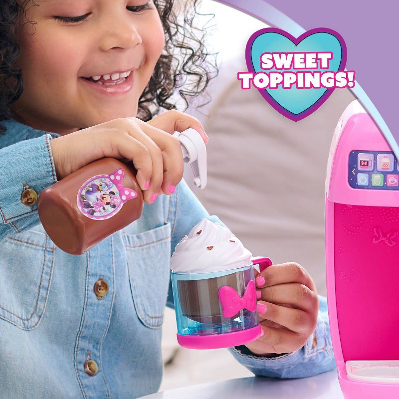 slide 4 of 6, Disney Jr. Minnie Mouse Rise and Shine Bowrista Set 10" Play Espresso Machine Ages 3 and Up, 1 ct