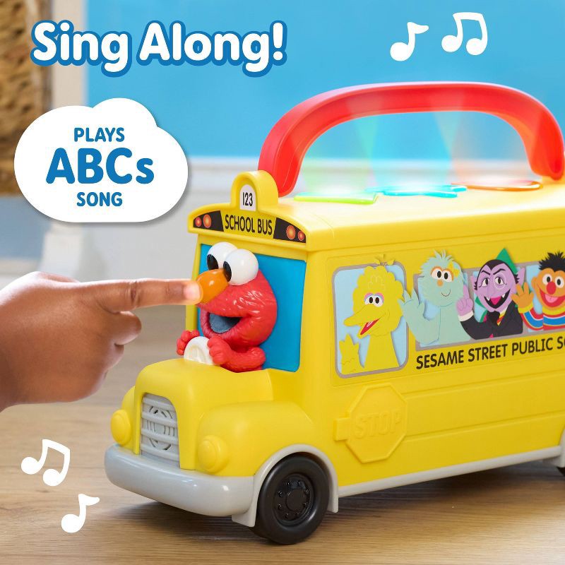 slide 7 of 10, Sesame Street Elmo's Learn & Go School Bus Toy: Baby and Toddler Learning Plastic Toy for Creative Thinking, 1 ct