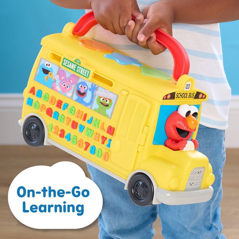 slide 9 of 10, Sesame Street Elmo's Learn & Go School Bus Toy: Baby and Toddler Learning Plastic Toy for Creative Thinking, 1 ct
