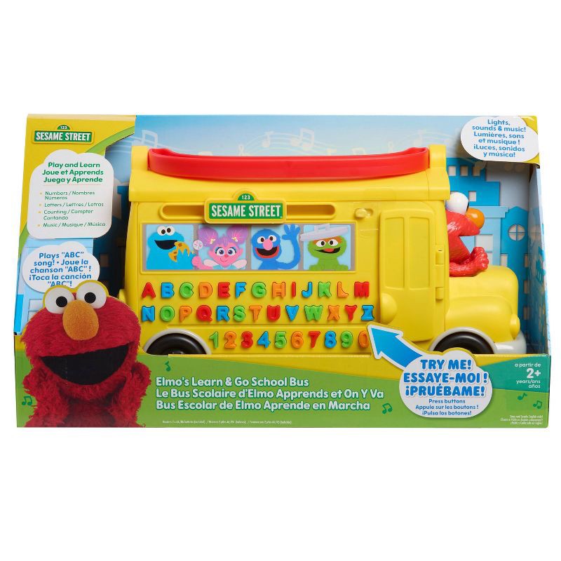 slide 10 of 10, Sesame Street Elmo's Learn & Go School Bus Toy: Baby and Toddler Learning Plastic Toy for Creative Thinking, 1 ct