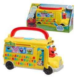 Sesame Street Elmo's Learn & Go School Bus Toy: Baby and Toddler Learning Plastic Toy for Creative Thinking