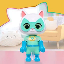 SuperKitties Cat-Tastic Transforming Bitsy Animal Figure: Includes Doll & 9 Pieces, Plastic Construction