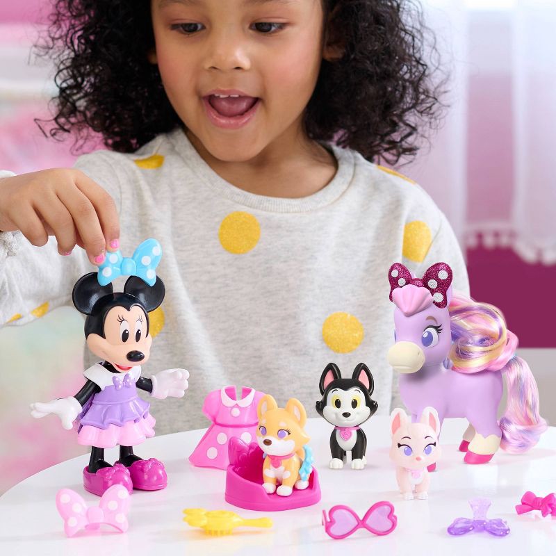 slide 2 of 6, Minnie Mouse Deluxe Pampered Doll Pet Animal Figure: No Articulation Plastic Action Figures Set, 1 ct