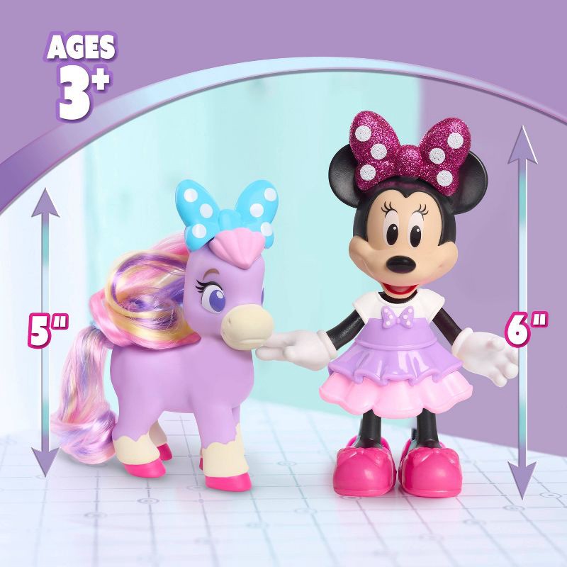 slide 3 of 6, Minnie Mouse Deluxe Pampered Doll Pet Animal Figure: No Articulation Plastic Action Figures Set, 1 ct