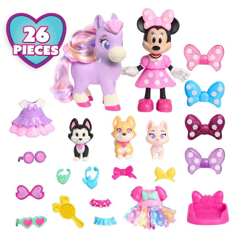 slide 5 of 6, Minnie Mouse Deluxe Pampered Doll Pet Animal Figure: No Articulation Plastic Action Figures Set, 1 ct