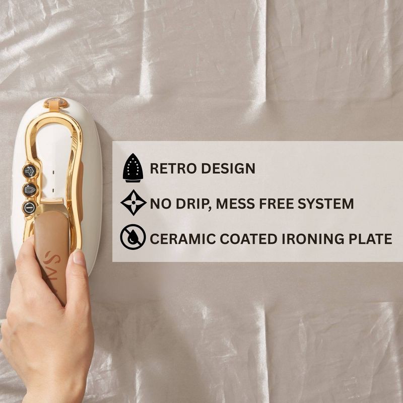 slide 2 of 11, SALAV IS-900 Retro Edition Duopress Steamer and Iron Pearl, 1 ct