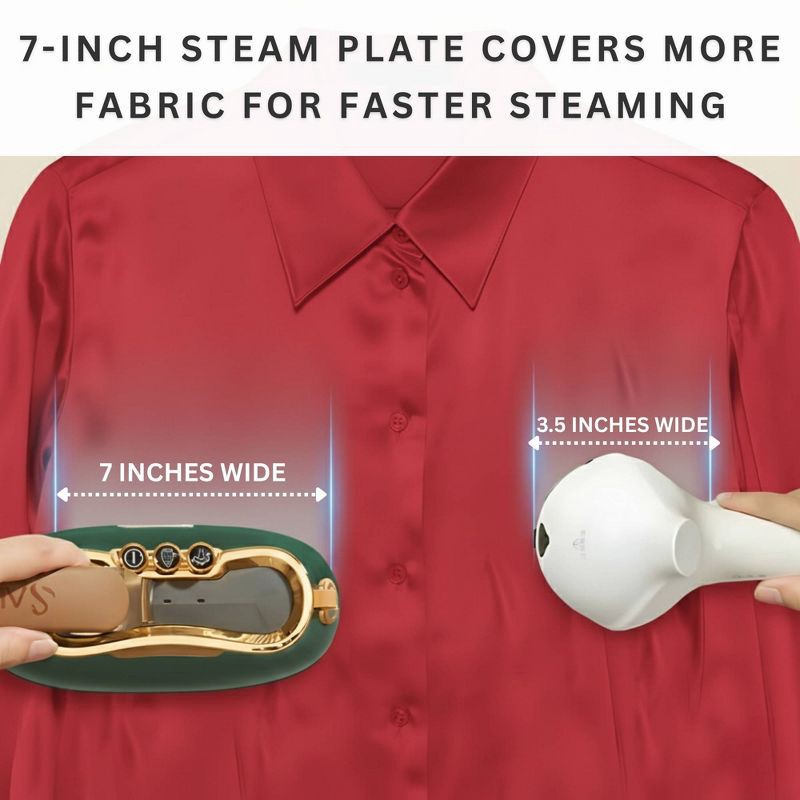 slide 8 of 11, SALAV IS-900 Retro Edition Duopress Steamer and Iron Pearl, 1 ct