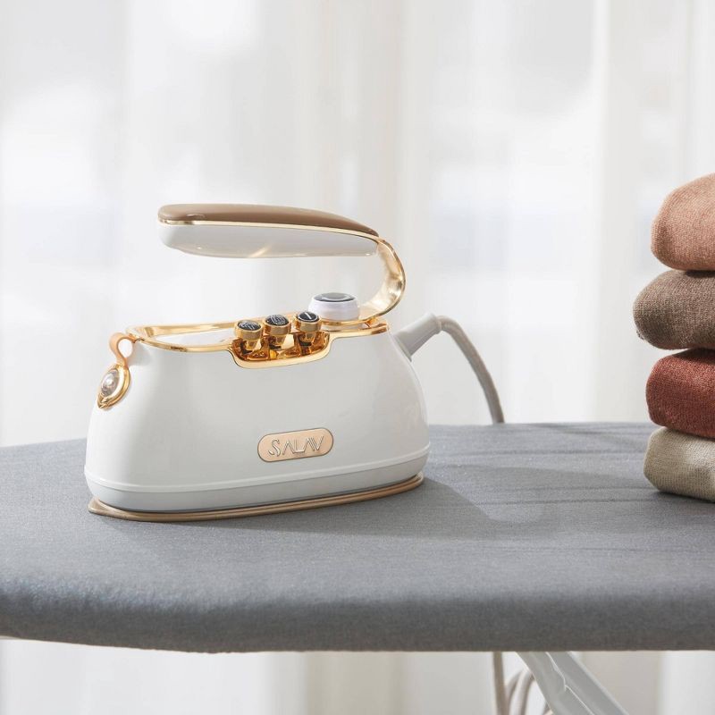 slide 10 of 11, SALAV IS-900 Retro Edition Duopress Steamer and Iron Pearl, 1 ct