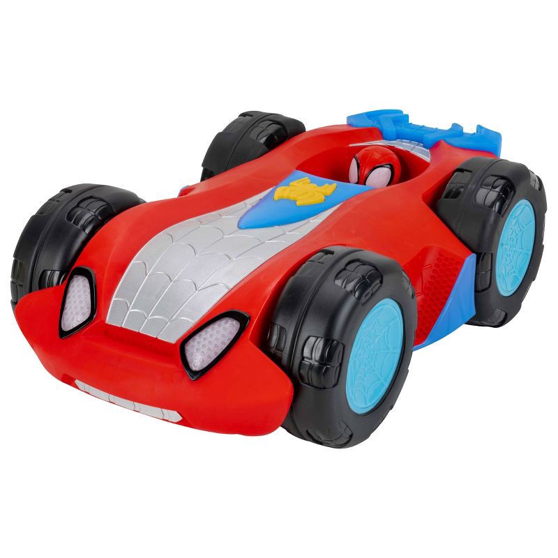 slide 4 of 9, Spidey and His Amazing Friends Deluxe Feature Team Spidey Flip & Reveal Cruiser Toy Vehicle, 1 ct
