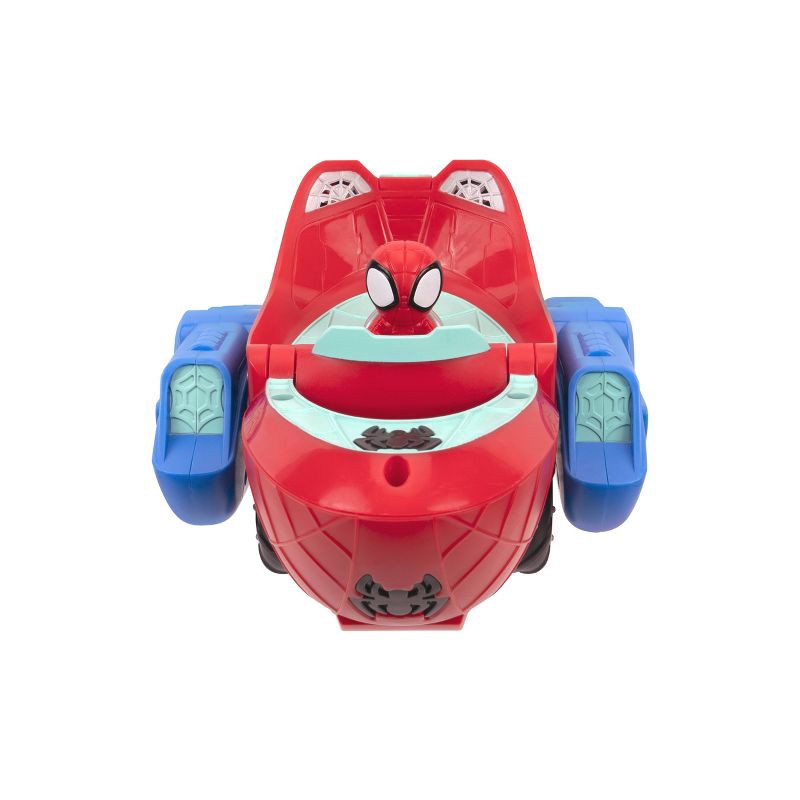 slide 3 of 9, Spidey and His Amazing Friends Land and Sea Cruiser Toy Vehicle: 1:8 Scale, 3 Pieces, Battery-Powered Plastic Boat & Car, 3 ct