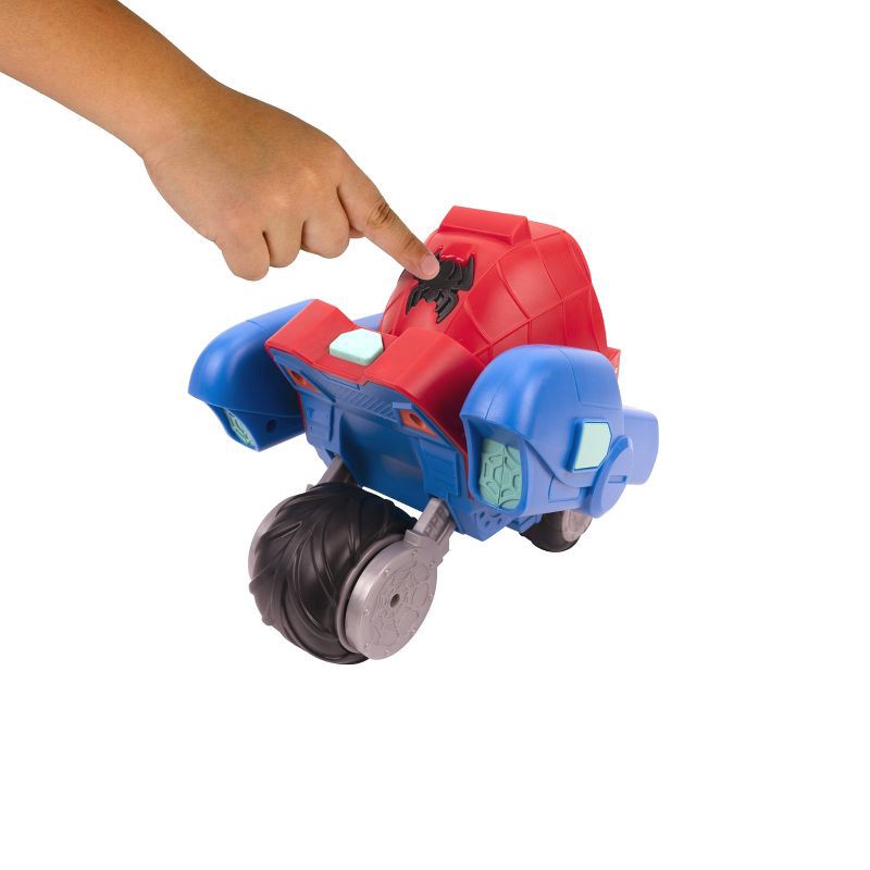 slide 8 of 9, Spidey and His Amazing Friends Land and Sea Cruiser Toy Vehicle: 1:8 Scale, 3 Pieces, Battery-Powered Plastic Boat & Car, 3 ct