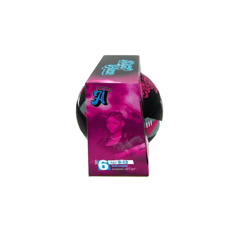 slide 4 of 5, Angel Reese Artistic 28.5" Basketball – Black, 1 ct
