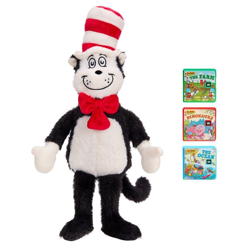 slide 1 of 7, Little Tikes Story Dreamers Cat in the Hat Plush: Dr. Seuss Licensed Soft Toy, Home & Family Theme, 4-Piece Set, 1 ct
