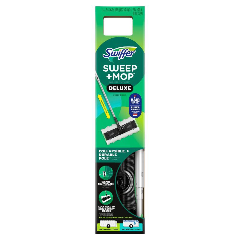 slide 13 of 14, Swiffer Deluxe Sweep + Mop, 1 ct