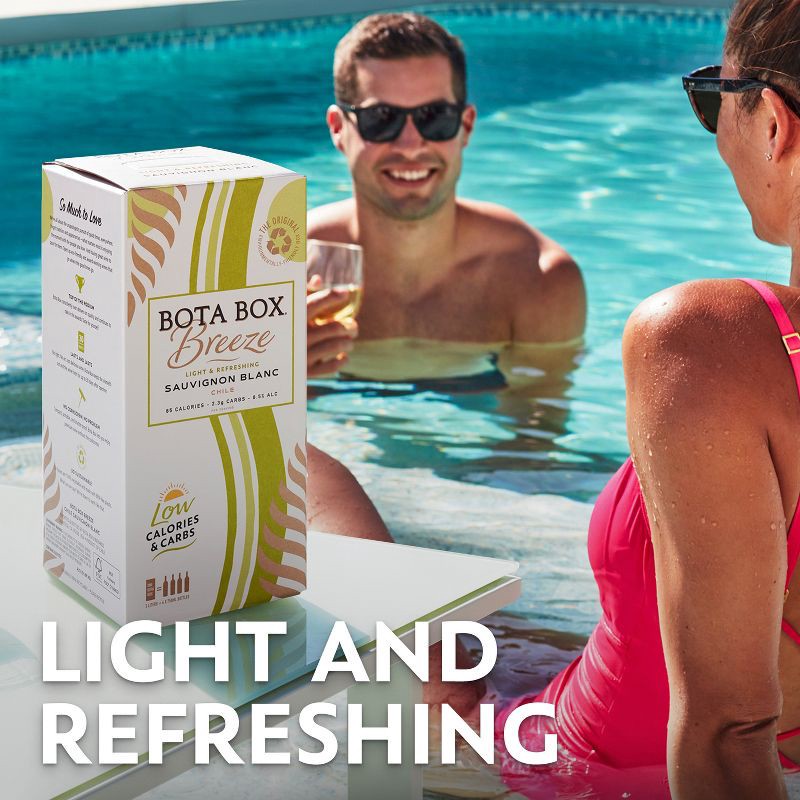 slide 3 of 8, Bota Box Breeze Sauvignon Blanc - 3L Box, 3 liter