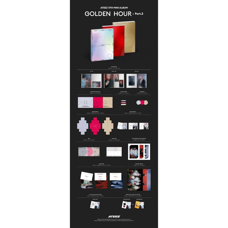 slide 3 of 3, hello82 ATEEZ - GOLDEN HOUR : Part.2 - (FOR Ver.) (Target Exclusive, CD), 1 ct