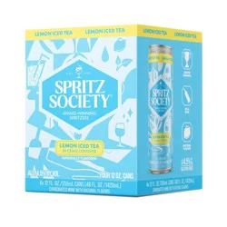 Spritz Society Lemon Iced Tea - 4pk/355ml Cans
