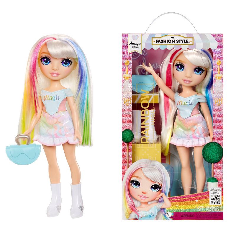 slide 1 of 6, Rainbow High My Fashion Style Amaya, Rainbow 11" Fashion Doll with Statement Outfit, Stylish Handbag, 1 ct
