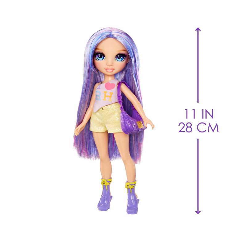 slide 3 of 6, Rainbow High My Fashion Style Violet, Purple 11" Fashion Doll with Statement Outfit, Stylish Handbag, 1 ct