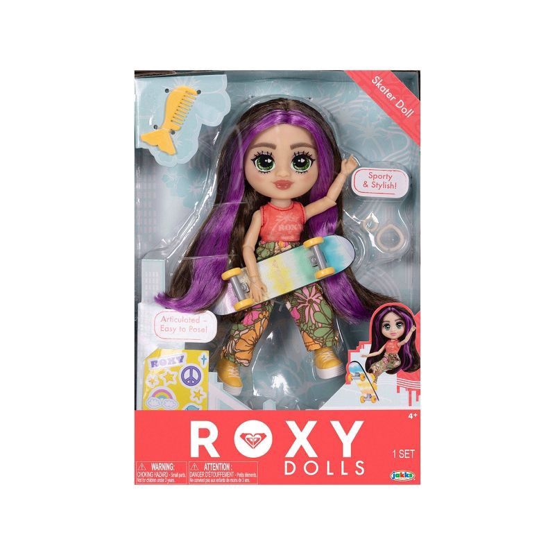 slide 6 of 7, ROXY 7" Skateboarding Core Fashion Doll, 1 ct