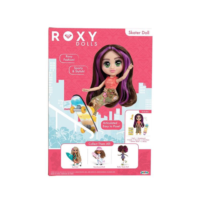 slide 7 of 7, ROXY 7" Skateboarding Core Fashion Doll, 1 ct