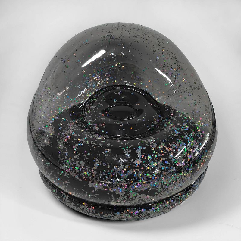 slide 2 of 5, PM&J Home Celestial Garden Blow Up Chair Black/Silver, 1 ct