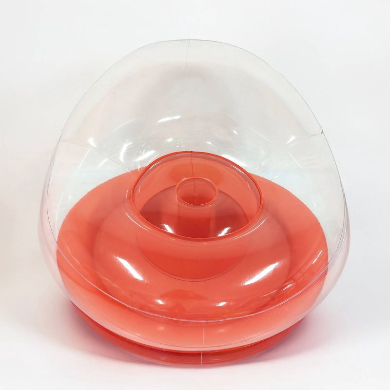 slide 2 of 5, PM&J Home Seek Colorblock Orange Blow Up Chair, 1 ct