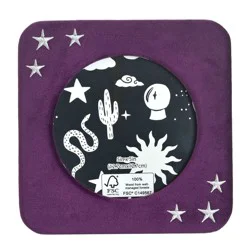 StyleCraft Celestial Garden 5"x5" Purple Velvet Photo Frame