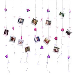 West & Arrow Celestial Garden Roses Curtain Lights with Clips