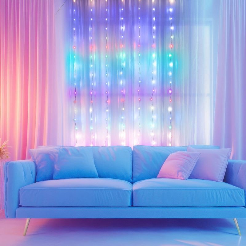 slide 3 of 3, West & Arrow Sportopia Multicolor Curtain Light with Music Sync, 1 ct