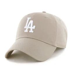 MLB Los Angeles Dodgers Clean Up Hat - Khaki: Adjustable Cotton Baseball Cap