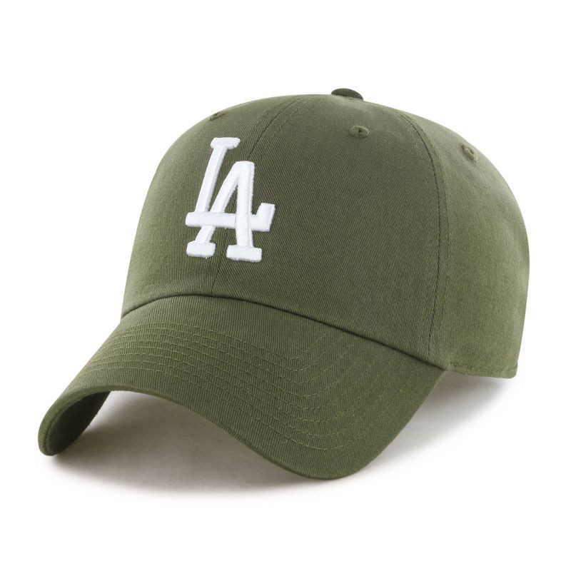 slide 1 of 2, MLB Los Angeles Dodgers Clean Up Hat - Sandalwood: Adjustable Cotton Baseball Cap, 1 ct