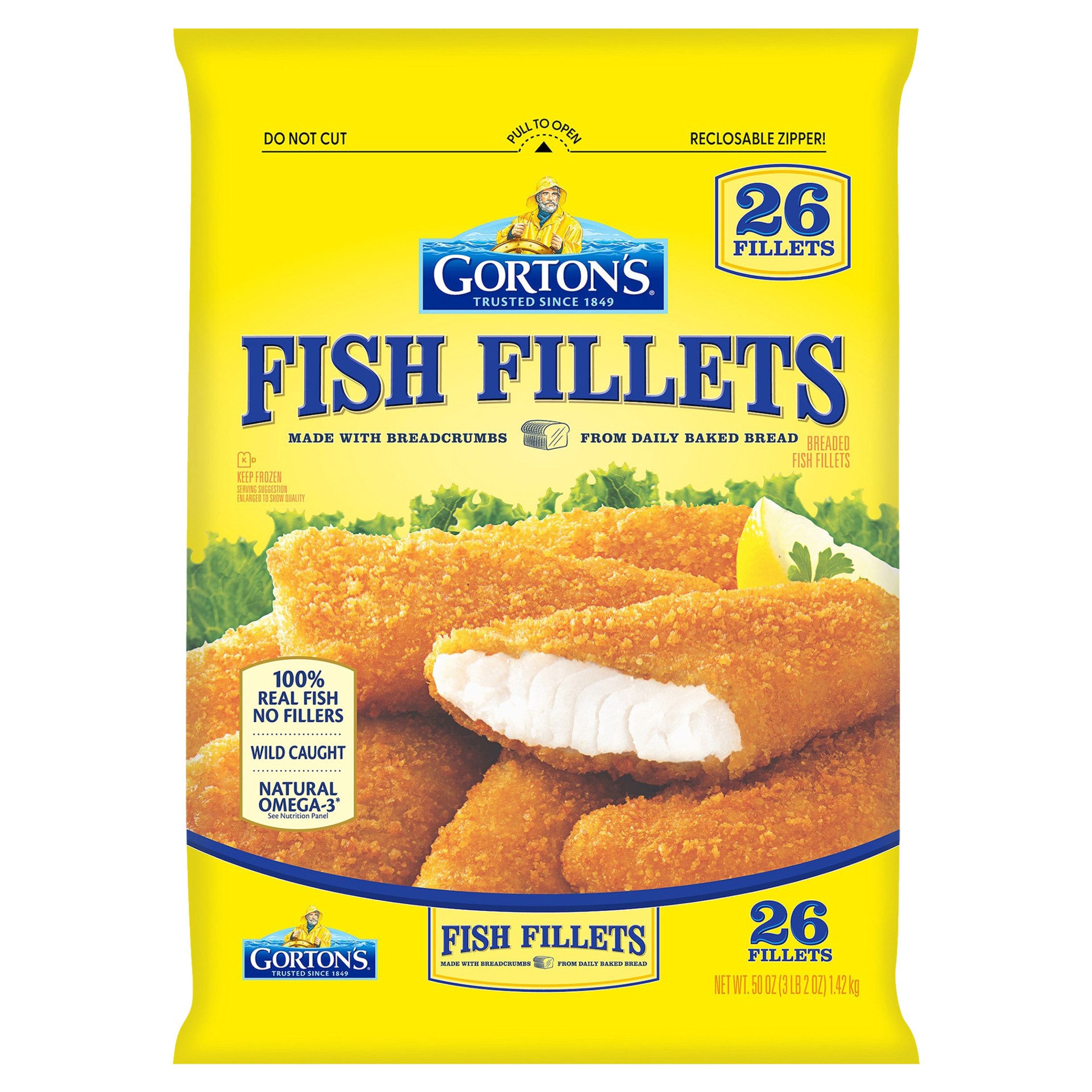 slide 7 of 10, Gorton's Gorton Club Pack Fish Fillet, 50 oz